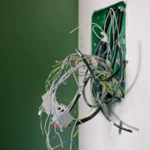 FirstAidPro Exposed wires from wall electrical hazard