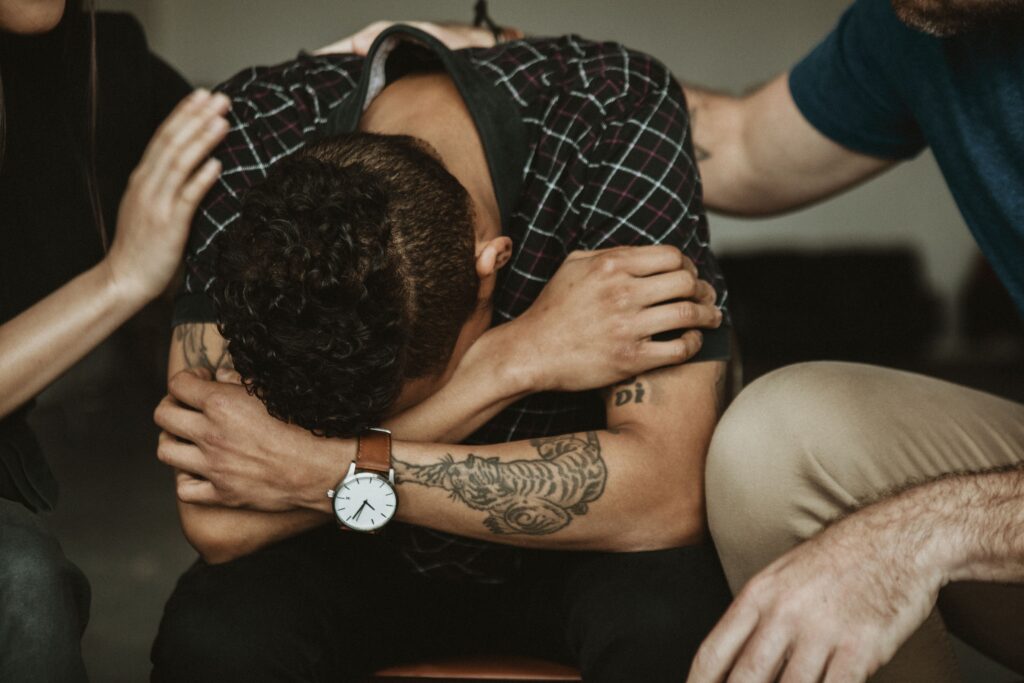 Diverse people in a rehab session