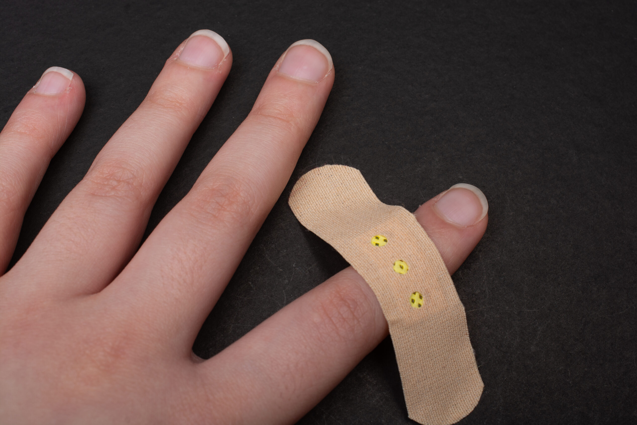 bandaid on finger for kids minor cuts