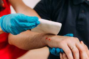 Essential skills handling snake bite in comprehensive First Aid course.