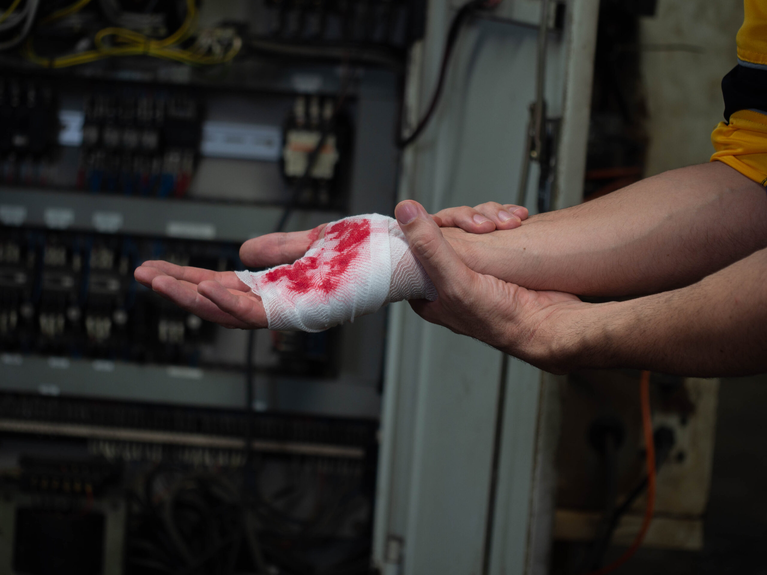 bandage to control severe bleeding