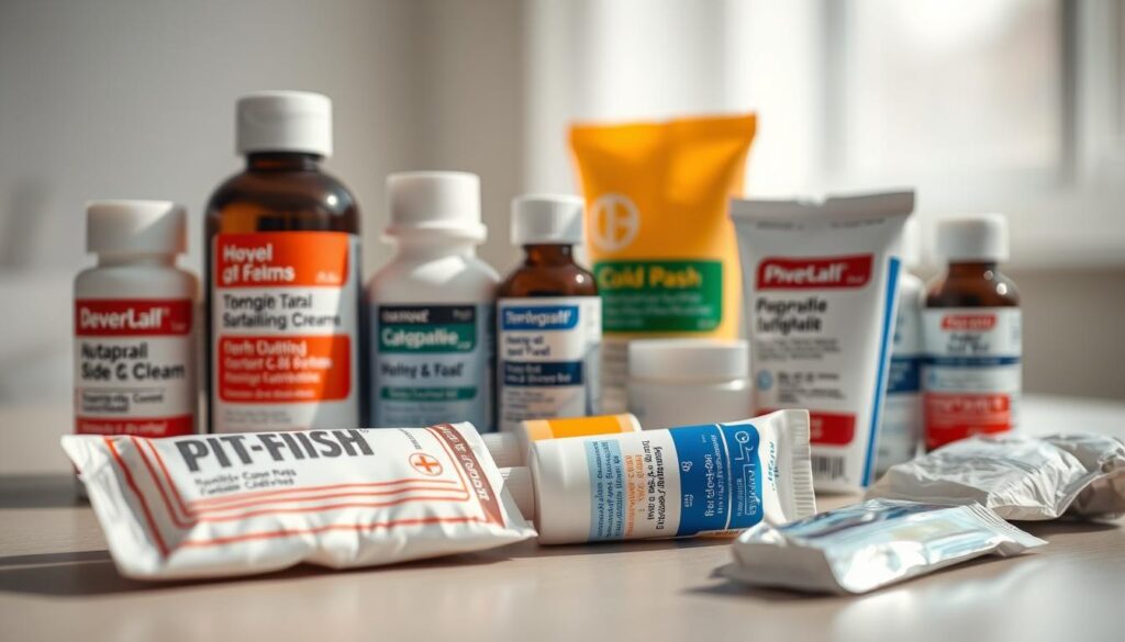 First aid for shingles, various management treatments.