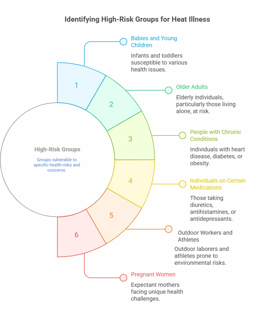High risk groups for heat illness