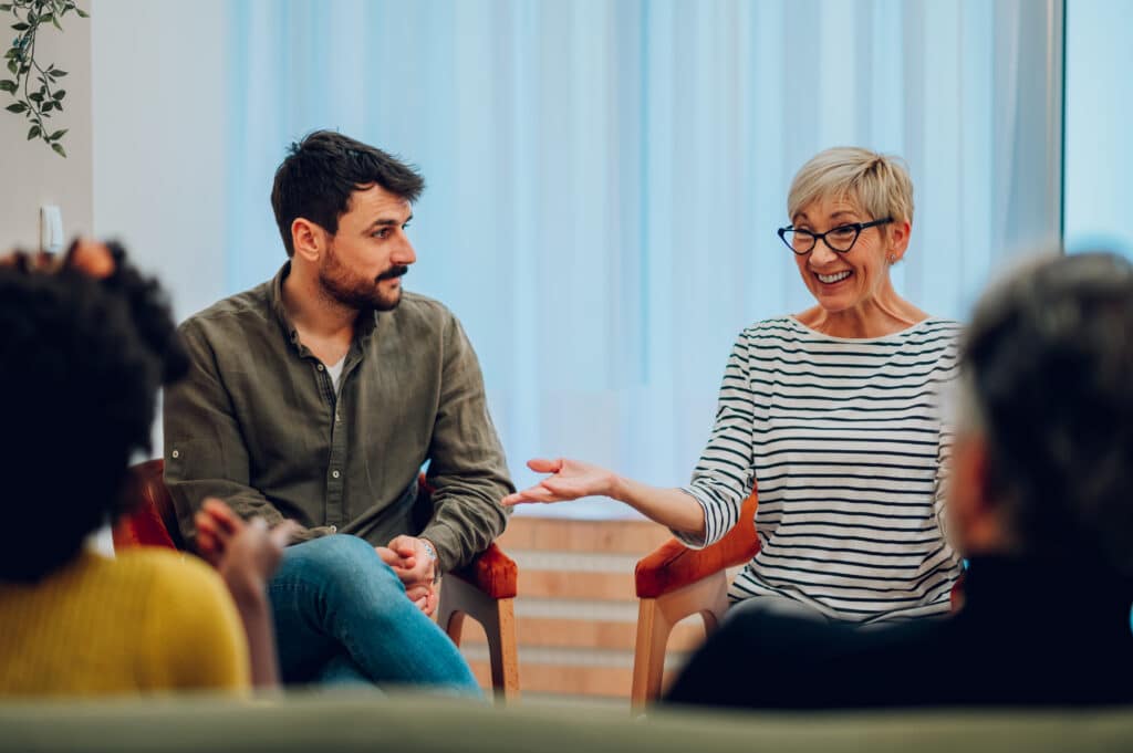 Group discussion on mental health first aid