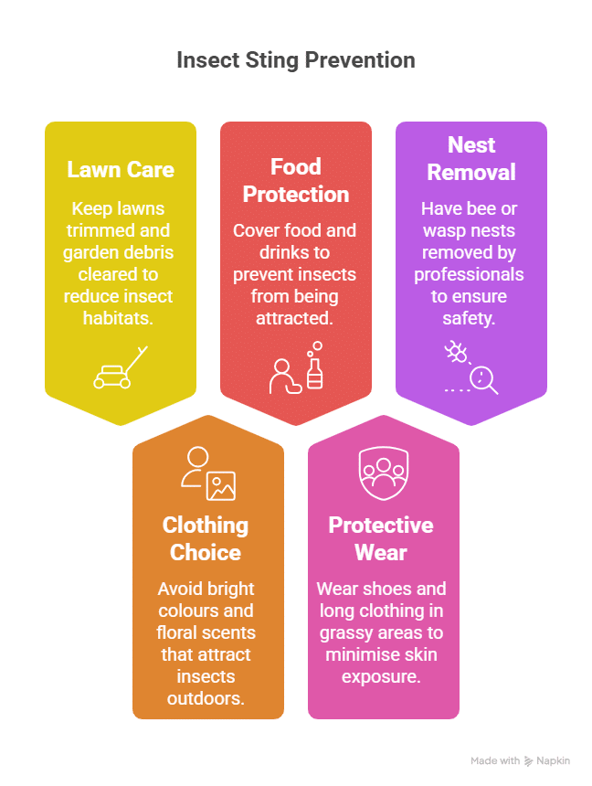 insect sting prevention steps