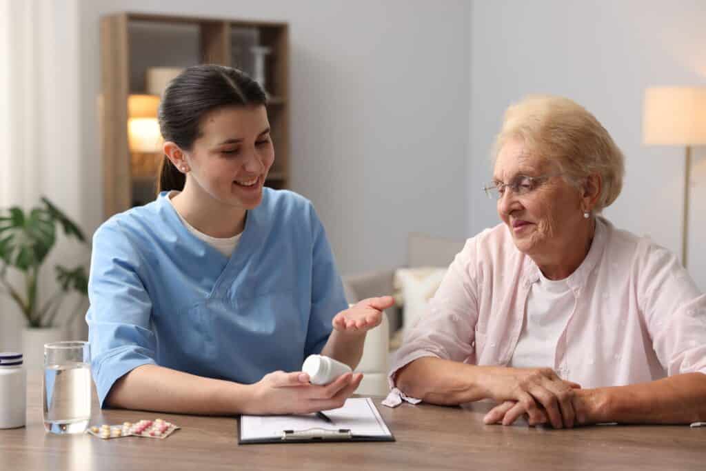 Assist clients with medication - record keeping